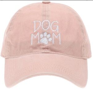 DOG Mom Dusty Pink embroidered Baseball Cap